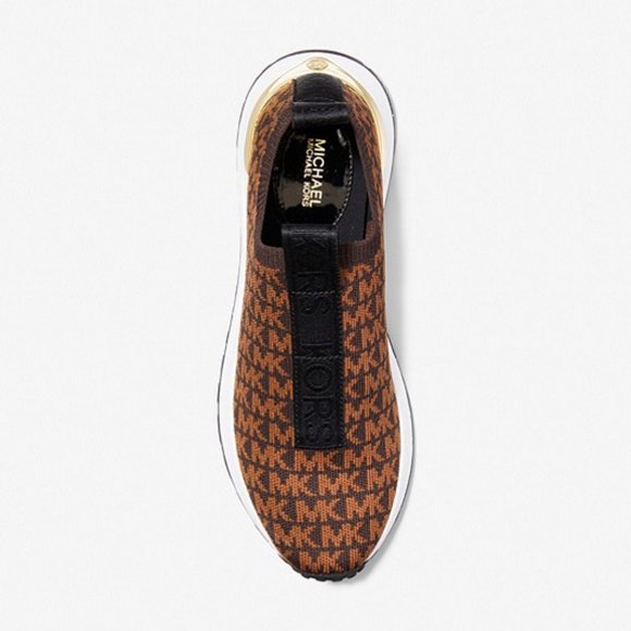🎁 Michael Michael Kors Bodie Logo Jacquard Slip-On Trainer - Picture 3 of 7